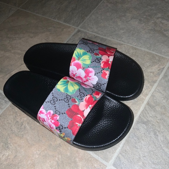 Gucci GG Blooms Slides - Picture 1 of 1